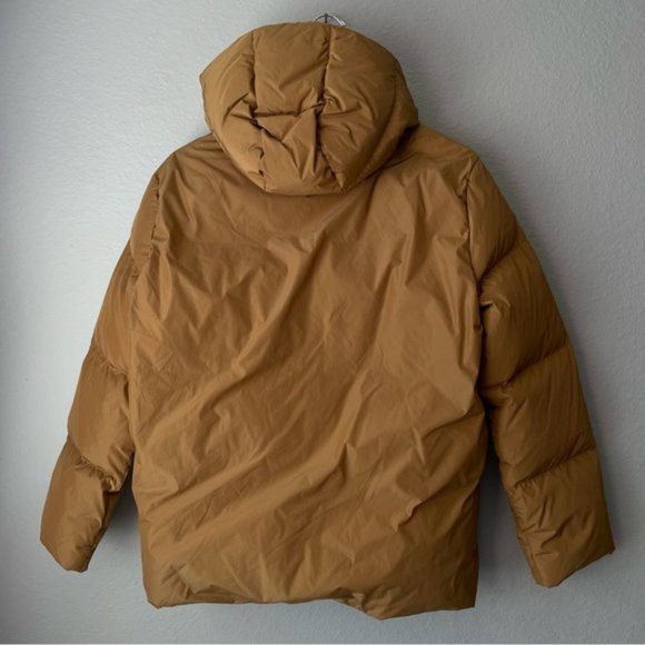 Jenni Kayne Womens S Dark Khaki Puffer Jacket NWT Feather Down Removable Hood - Picture 5 of 13